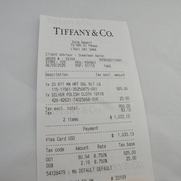 Tiffany & Co. Silver Heart Tag Bracelet - Picture 9 of 11